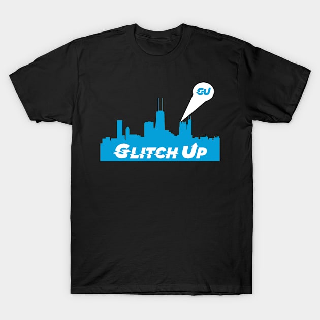 Chicago Skyline - Glitchup Signal T-Shirt by GlitchUp